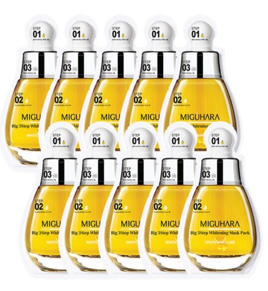 MIGUHARA Big 3 Step Whitening Mask Pack Origin 10pcs*28.7ml - EmpressKorea