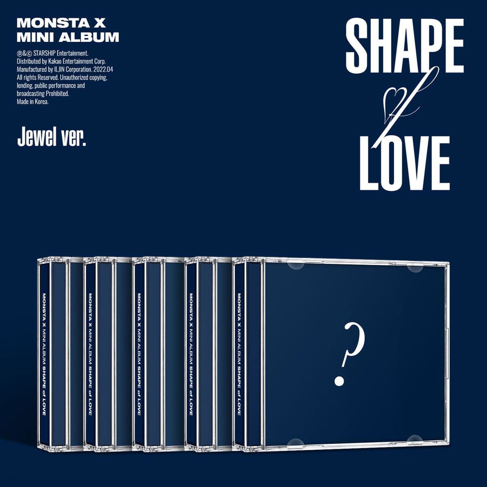 MONSTA X - 11th Mini Album: SHAPE of LOVE (Jewel Ver.) - EmpressKorea