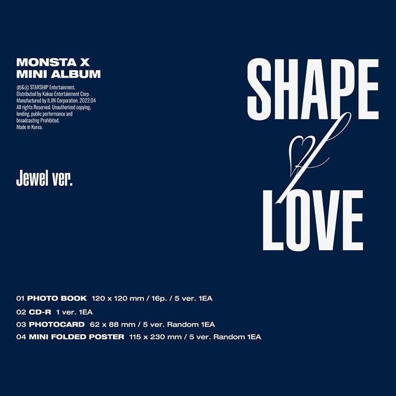 MONSTA X - 11th Mini Album: SHAPE of LOVE (Jewel Ver.) - EmpressKorea