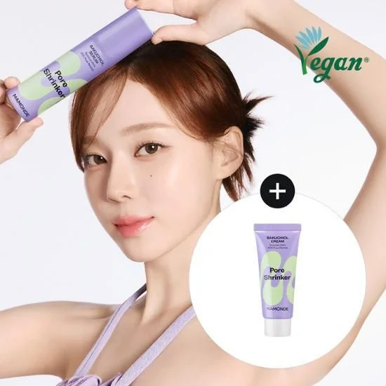Mamonde Pore Shrinker Bakuchiol Serum 50ml + Bakuchiol Cream 30ml - EmpressKorea