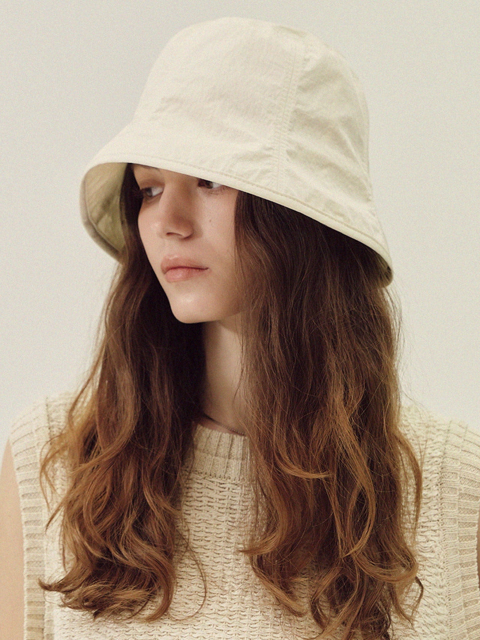 Marchen Larry anorak string bucket hat_3color - EmpressKorea