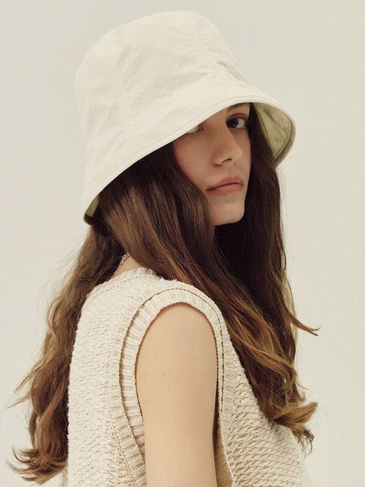 Marchen Larry anorak string bucket hat_3color - EmpressKorea