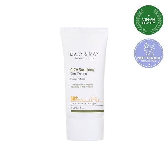 Mary&May Cica Soothing Sun Cream SPF 50+ PA++++ 50ml - EmpressKorea