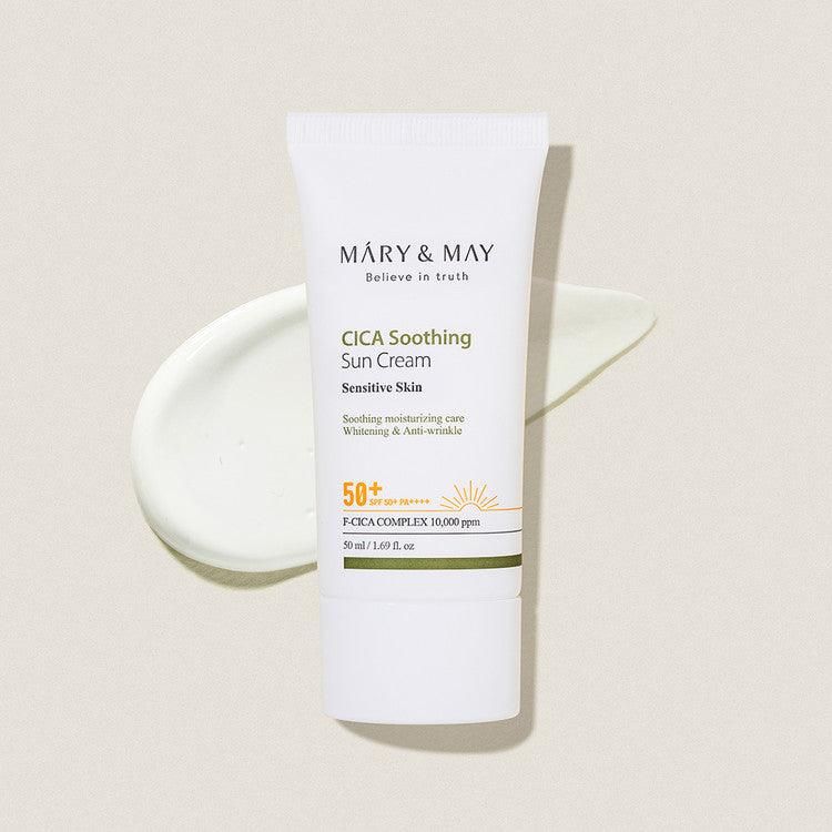 Mary&May Cica Soothing Sun Cream SPF 50+ PA++++ 50ml - EmpressKorea