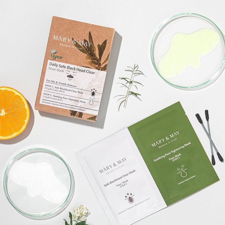 Mary&May Daily Safe Blackhead Clear Nose Mask Pack 10ea - EmpressKorea