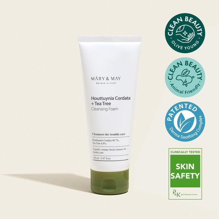 Mary&May Houttuynia Cordata + Tea Tree Cleansing Foam 150ml - EmpressKorea