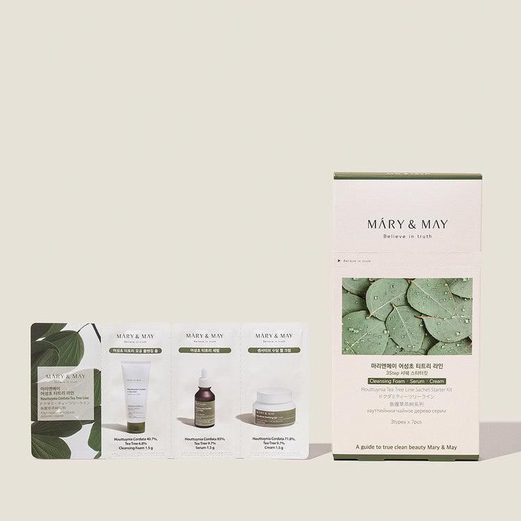 Mary&May Houttuynia Tea Tree Line 3 Step Sachet Starter Kit 7EA - EmpressKorea