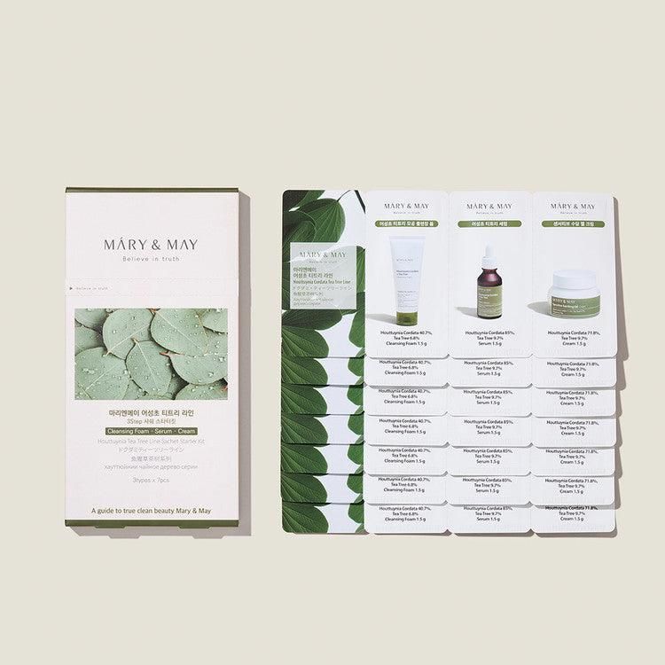 Mary&May Houttuynia Tea Tree Line 3 Step Sachet Starter Kit 7EA - EmpressKorea