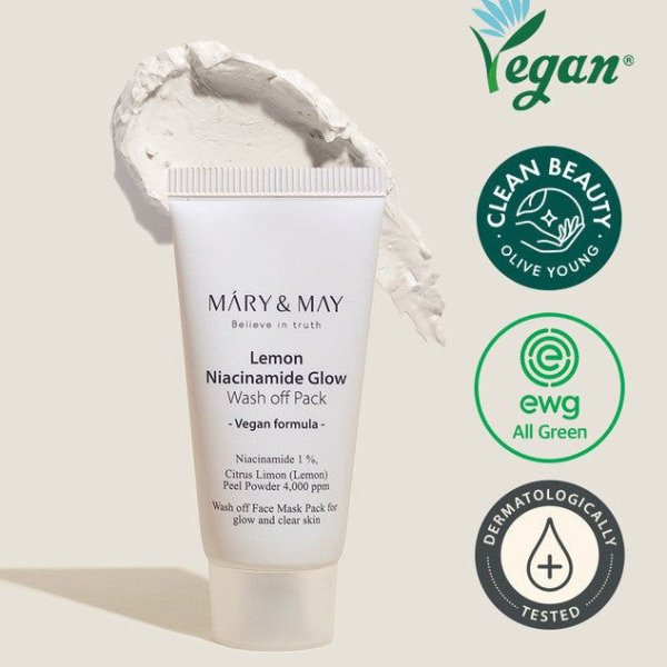 Mary&May Lemon Niacinamide Glow Wash Off Pack 30g - EmpressKorea