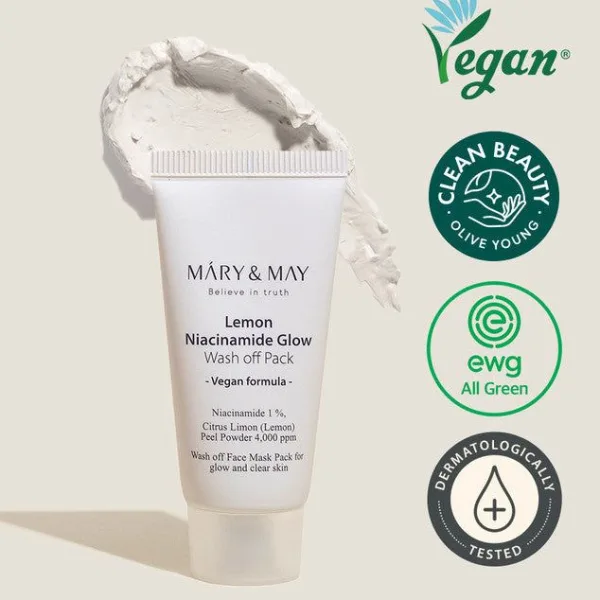 Mary&May Lemon Niacinamide Glow Wash Off Pack 30g - EmpressKorea