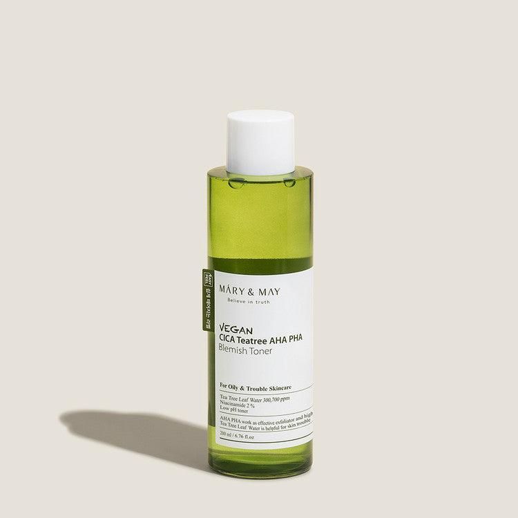 Mary&May Vegan CICA Tea Tree AHA PHA Toner 200ml - EmpressKorea