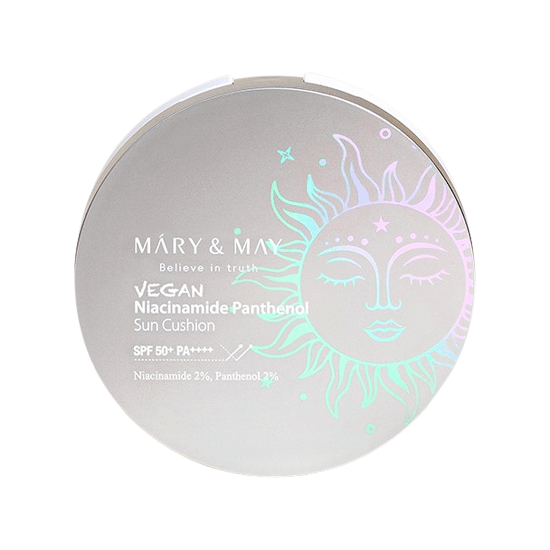 Mary&May Vegan Niacinamide Panthenol Sun Cushion SPF 50+ PA++++ 25g - EmpressKorea
