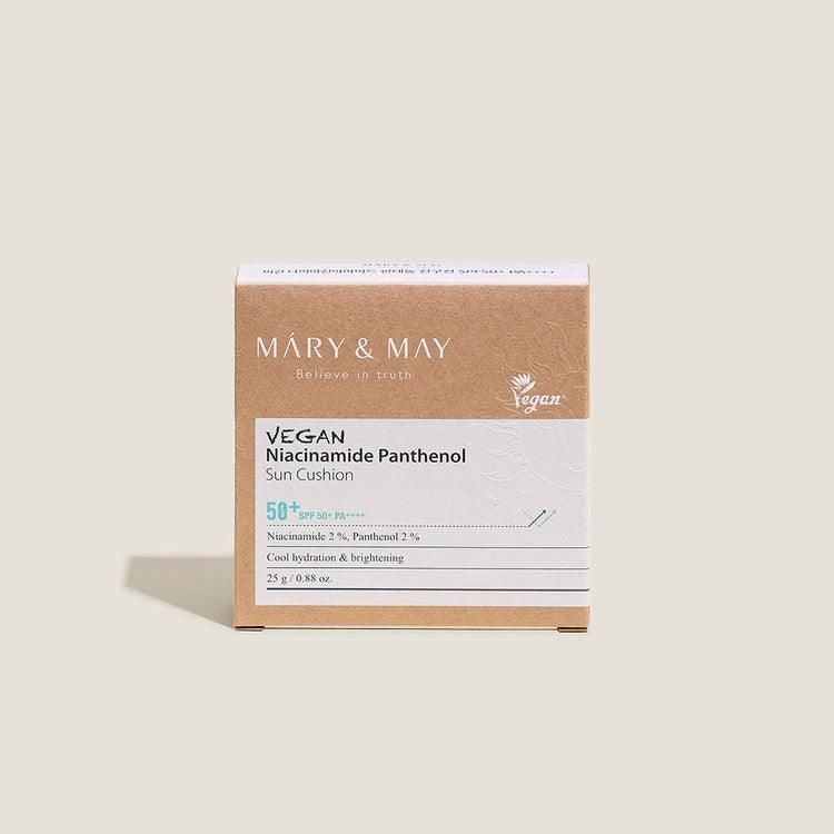 Mary&May Vegan Niacinamide Panthenol Sun Cushion SPF 50+ PA++++ 25g - EmpressKorea
