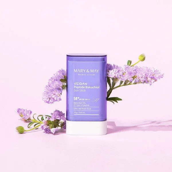 Mary&May Vegan Peptide Bakuchiol Sun Stick 50+ PA++++ 18g - EmpressKorea