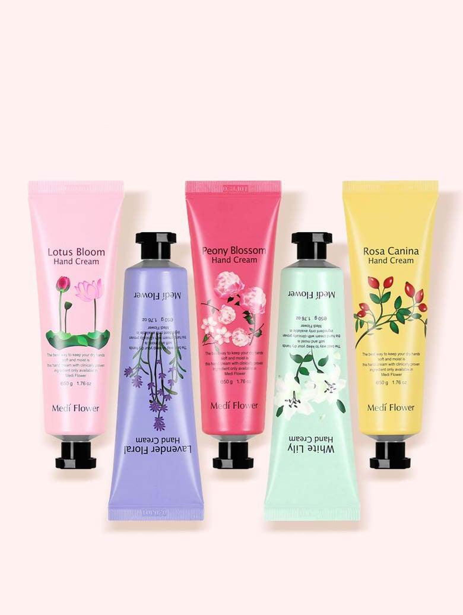 Medi Flower The Secret Garden 5 Hand Cream 50g*5 - EmpressKorea