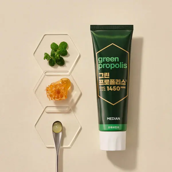 Median Green Propolis Toothpaste Fresh Mint 100g × 3ea