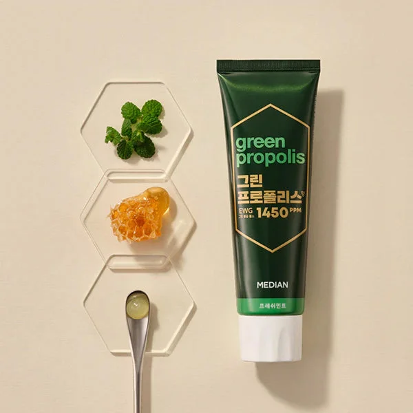 Median Green Propolis Toothpaste Fresh Mint 100g × 3ea