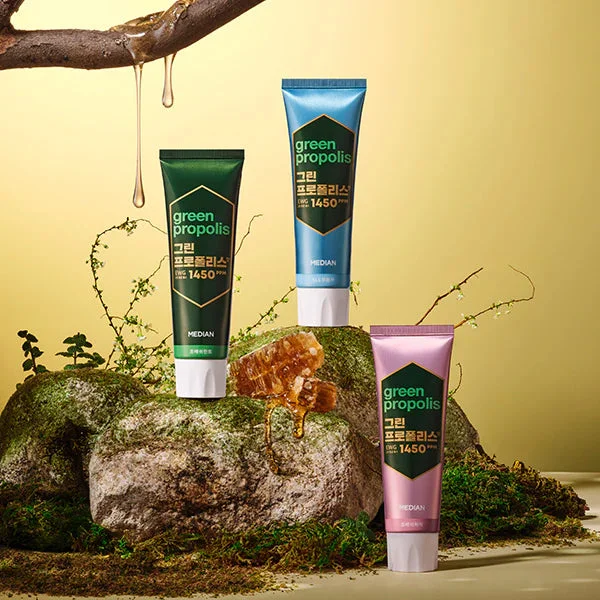 Median Green Propolis Toothpaste Fresh Peach 100g × 3ea - Image 5