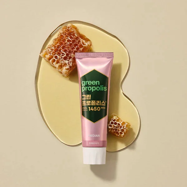 Median Green Propolis Toothpaste Fresh Peach 100g × 3ea