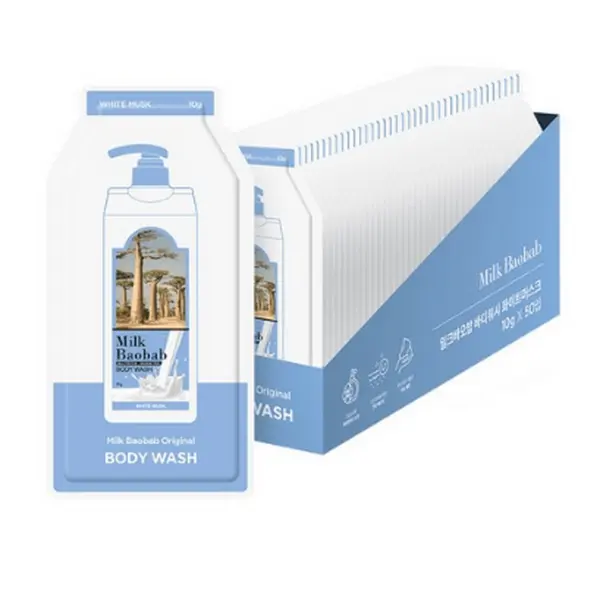 Milk Baobab Body Wash White Musk 10g×50ea - EmpressKorea
