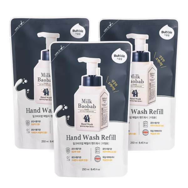Milk Baobab Family Hand Wash refill 250ml*3Pack - EmpressKorea