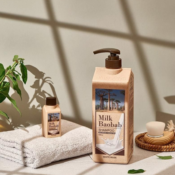Milk Baobab Perfume Shampoo White Musk 500ml 1000ml - EmpressKorea