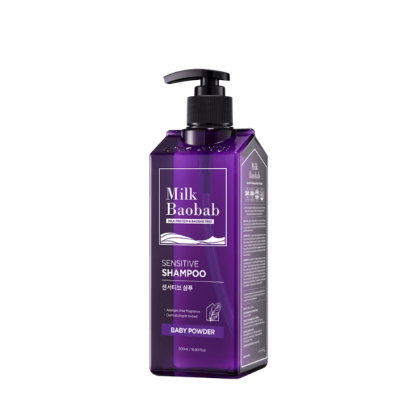 Milk Baobab Sensitive Shampoo Baby Powder 500ml - EmpressKorea