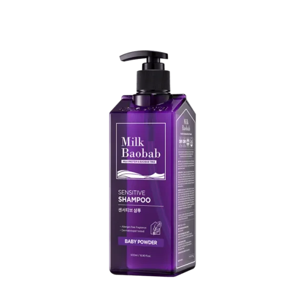 Milk Baobab Sensitive Shampoo Baby Powder 500ml - EmpressKorea