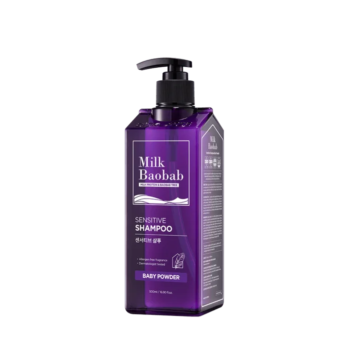Milk Baobab Sensitive Shampoo Baby Powder 500ml - EmpressKorea