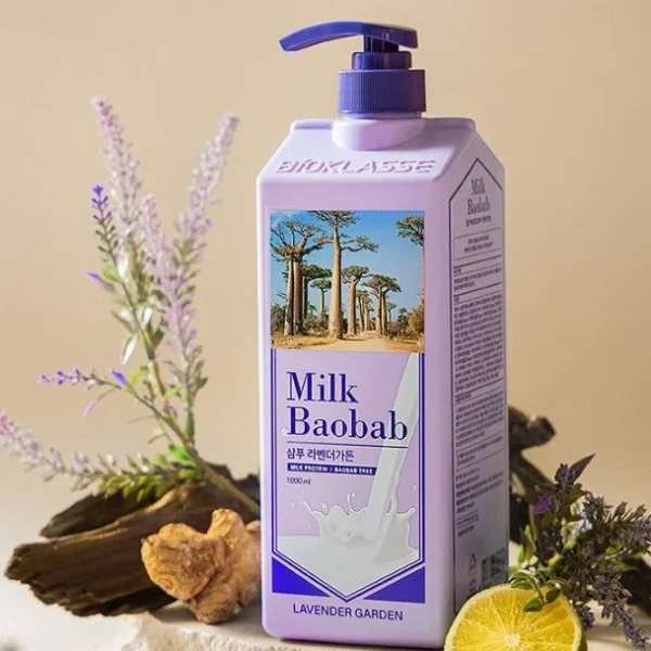 Milk Baobab Shampoo Lavender Garden 1000ml - EmpressKorea