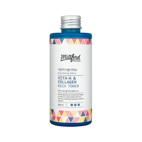 Millford Vita-A & Collagen Rich Toner 200ml - EmpressKorea