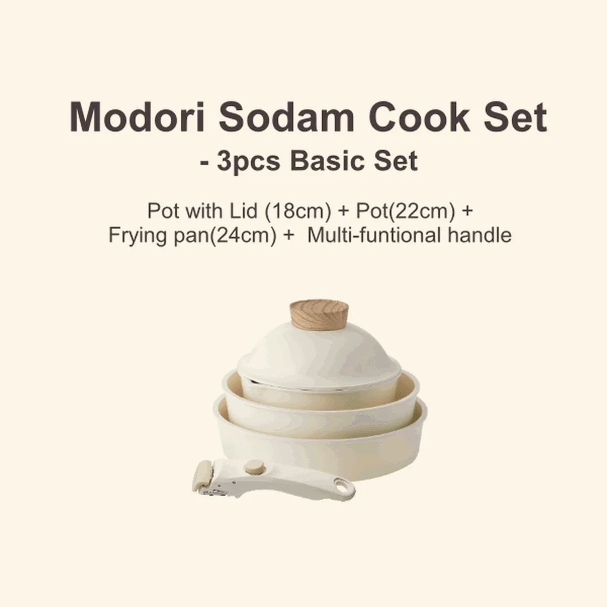 Modori Sodam Cook Set - 3pcs Basic Set - EmpressKorea