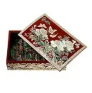 Mother-of-Pearl Round Business Card - Mokdan Red - EmpressKorea