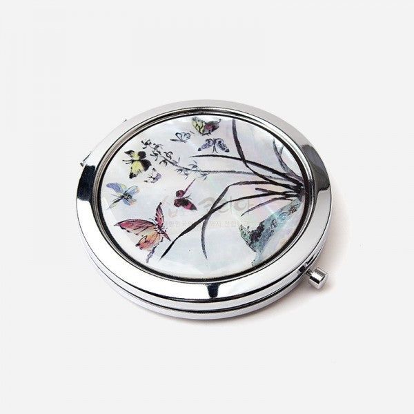 Mother-of-pearl Hand Mirror - Orchid made in Korea - EmpressKorea