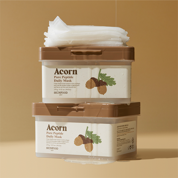 [NEW] SKINFOOD Acorn Pore Peptide Daily Mask Sheet 270g 30pcs - EmpressKorea