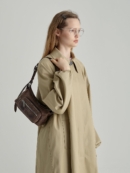 OUTPOCKET HOBO MINI_washed brown pull-up - EmpressKorea