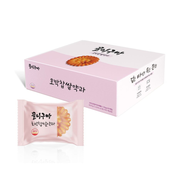 꿀이구마 Pumpkin Glutinous Rice Yakgwa약과 600g, 30g x 20peices - EmpressKorea