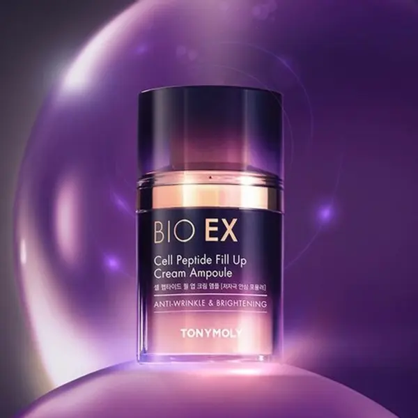 TONYMOLY Bio EX Cell Peptide Fill-up Cream Ampoule 50ml with Refill 30ml - EmpressKorea