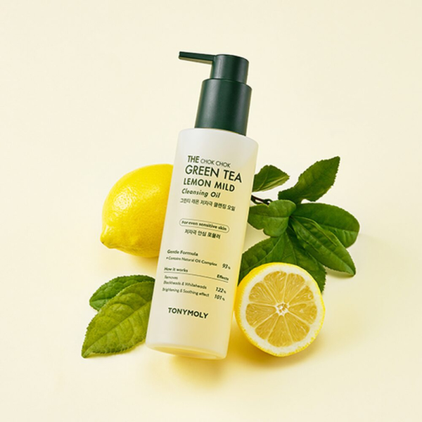 TONYMOLY Green Tea Lemon Hypoallergenic Cleansing Oil 200ml - EmpressKorea