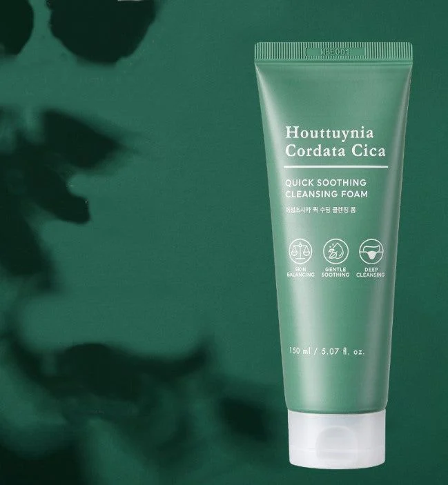 TONYMOLY Houttuynia Cordata Cica Quick Soothing Cleansing Foam 150ml - EmpressKorea