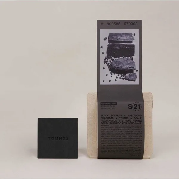 TOUN28 Shampoo Bar  S21 Black Bean+Charcoal 100g - EmpressKorea
