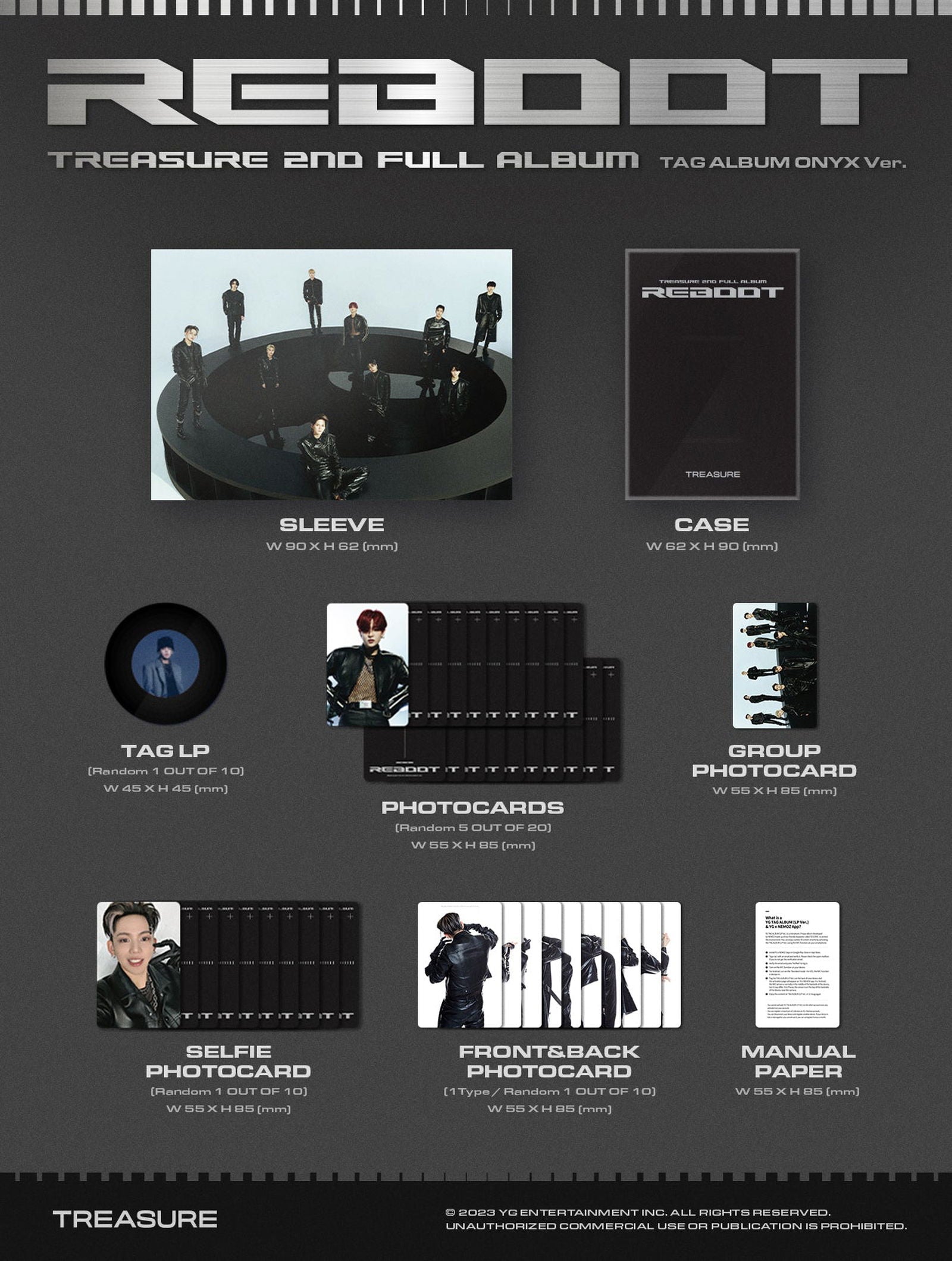 TREASURE 2ND FULL ALBUM Reboot REBOOT Tag Album Version - EmpressKorea