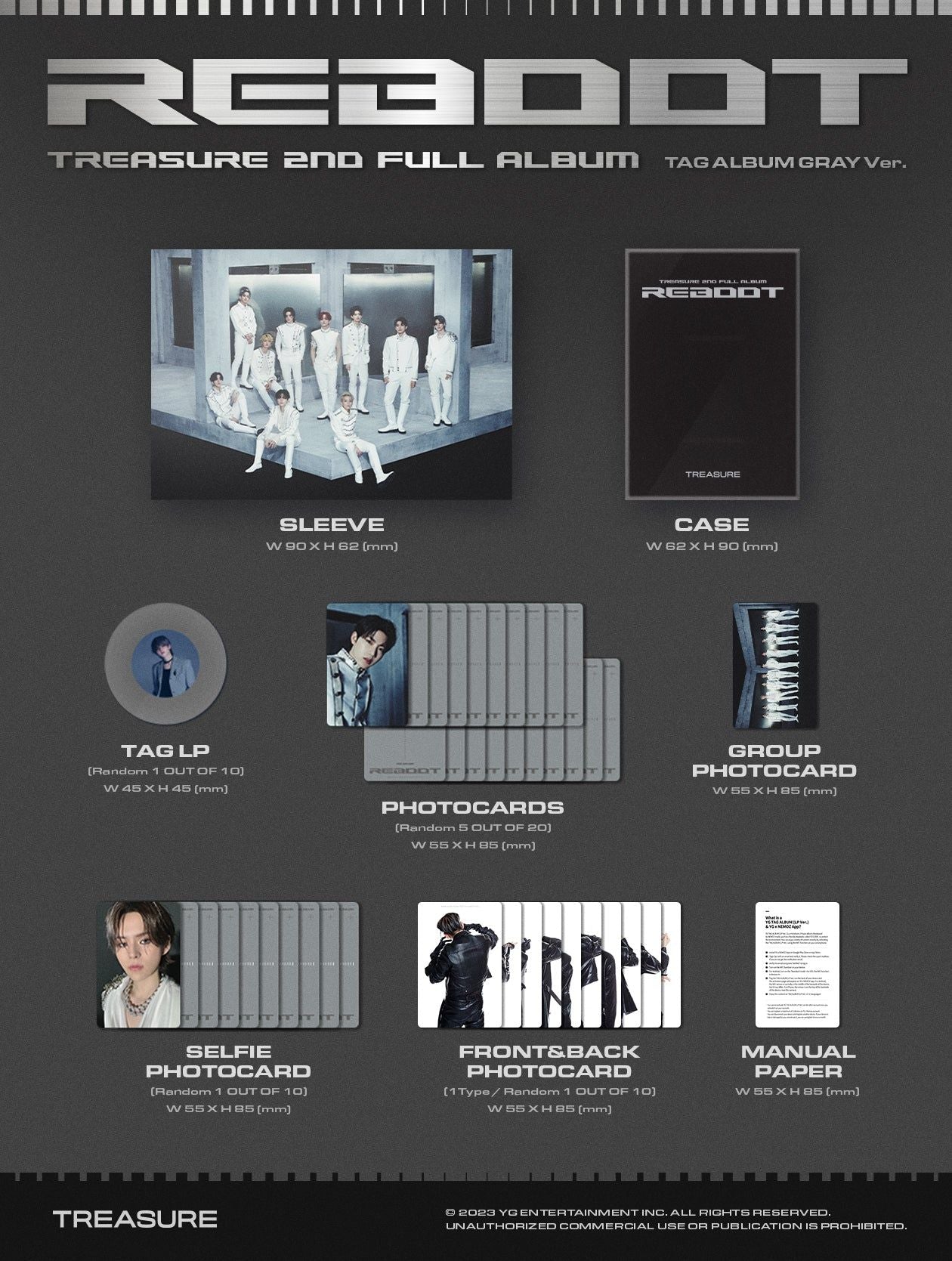 TREASURE 2ND FULL ALBUM Reboot REBOOT Tag Album Version - EmpressKorea
