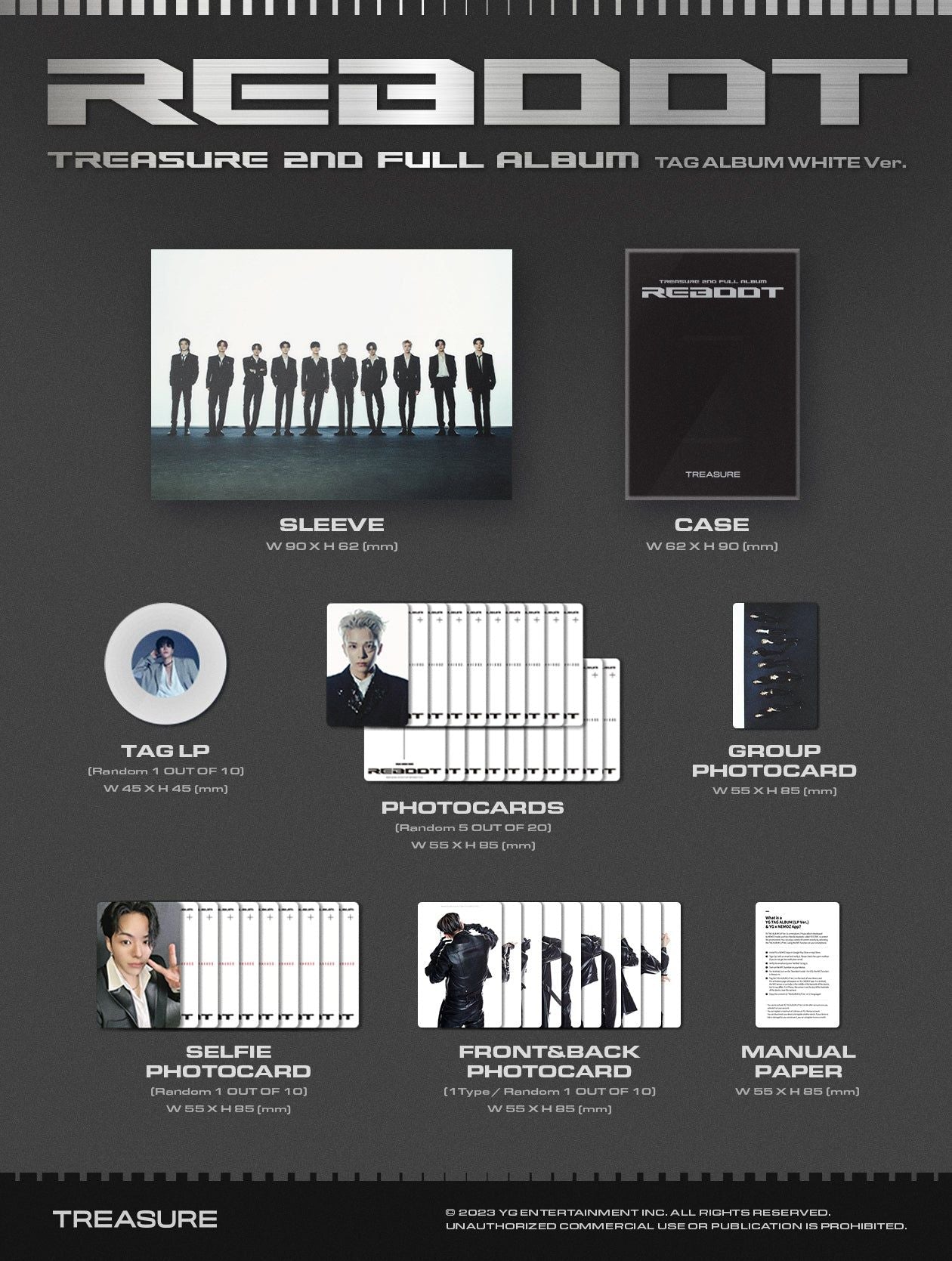 TREASURE 2ND FULL ALBUM Reboot REBOOT Tag Album Version - EmpressKorea
