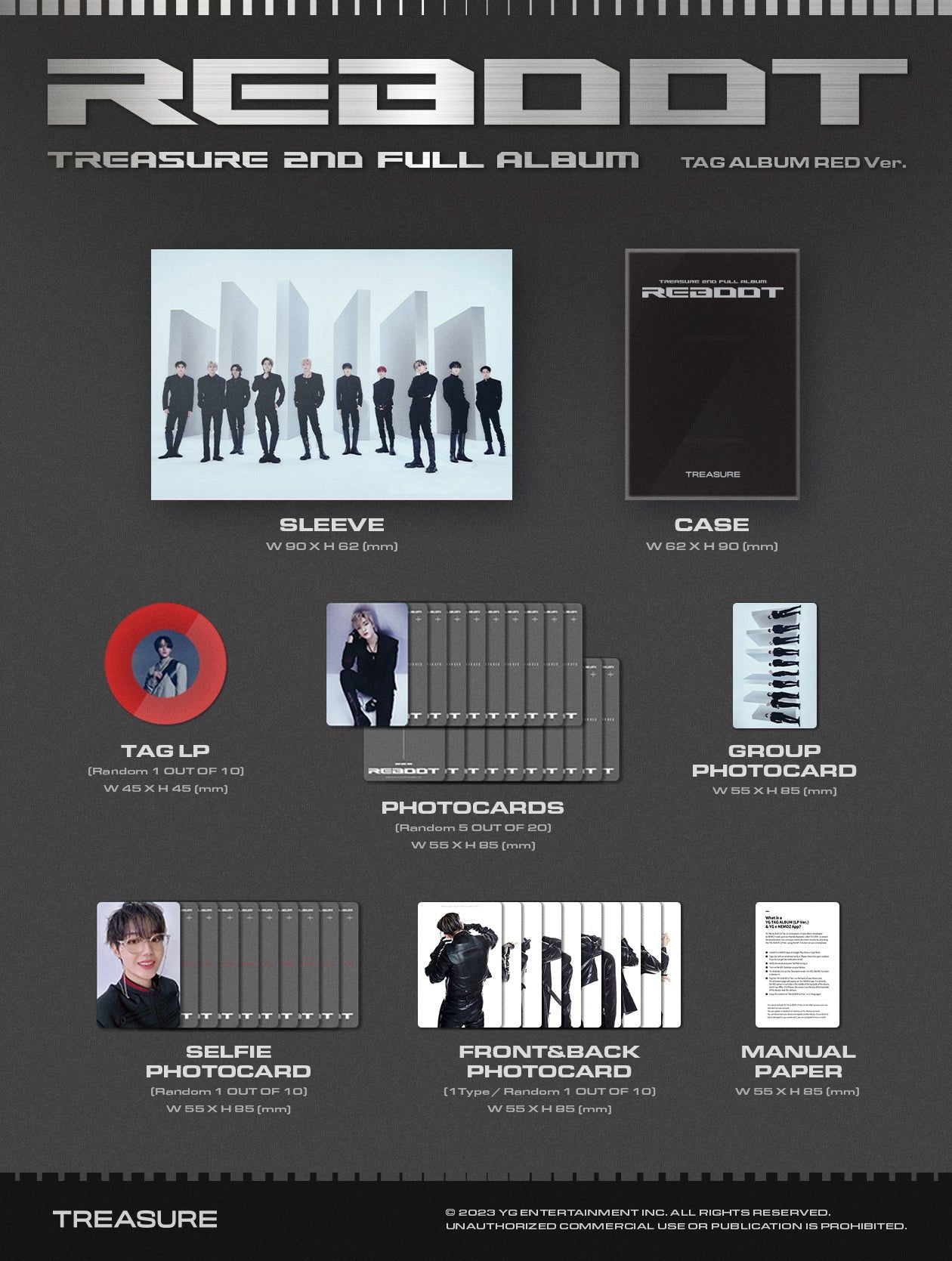 TREASURE 2ND FULL ALBUM Reboot REBOOT Tag Album Version - EmpressKorea