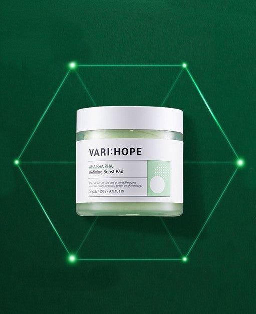 VARI:HOPE AHA BHA PHA Refining Boost Pad 70pads 170g - EmpressKorea