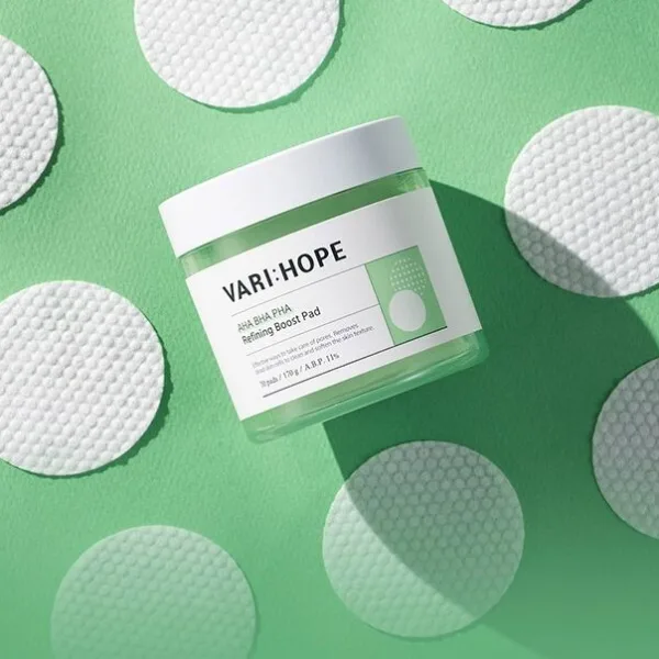 VARI:HOPE AHA BHA PHA Refining Boost Pad 70pads 170g - EmpressKorea