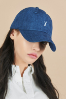VARZAR Cap Hat Bajal Logo Overfit Denim Ball Dap Indigo - EmpressKorea