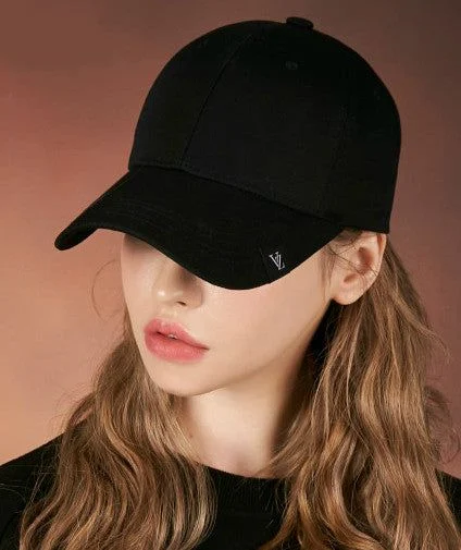 VARZAR Cap Hat Label Visor Overfit Ball Cap Black - EmpressKorea