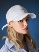 VARZAR Cap Hat Solid Label Overfit Ball Cap White - EmpressKorea
